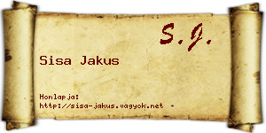 Sisa Jakus névjegykártya